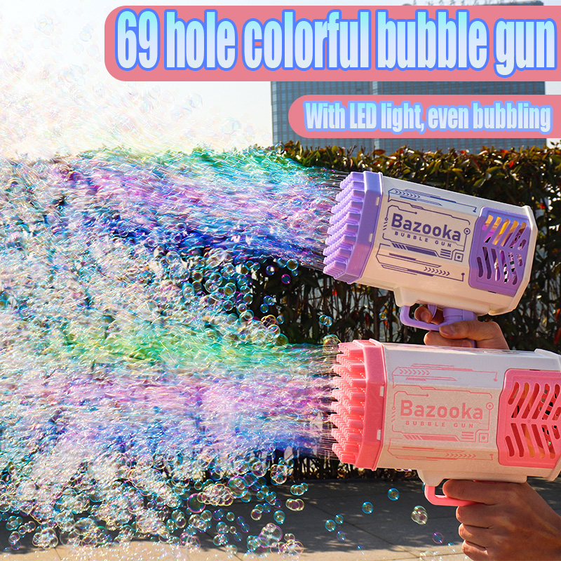 69 Holes Soap Bubbles Machine Gun